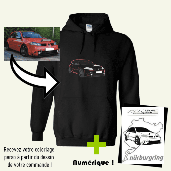 Photo "Une seule ligne" (sur sweat, gilet)