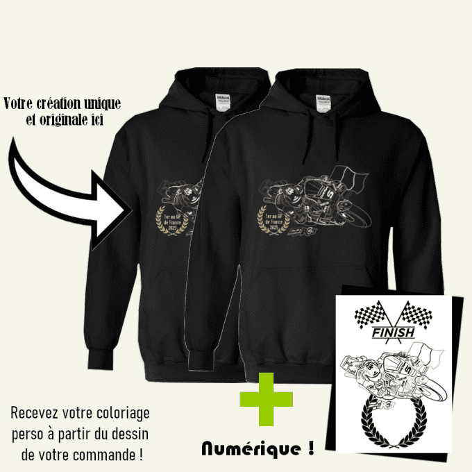 Création "One Line" - Sweat à capuche