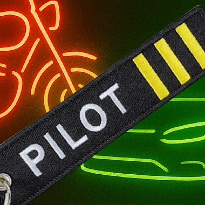 "Pilot" _ Porte-Clé brodé